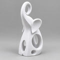 Elephant Sculpture | Modern Abstract 3D Printed Elephant Statue | Good Luck Shelf Decor