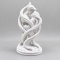Lovers Embrace Sculpture | 3D Printed Romantic Couple Statue | Anniversary & Wedding Gift