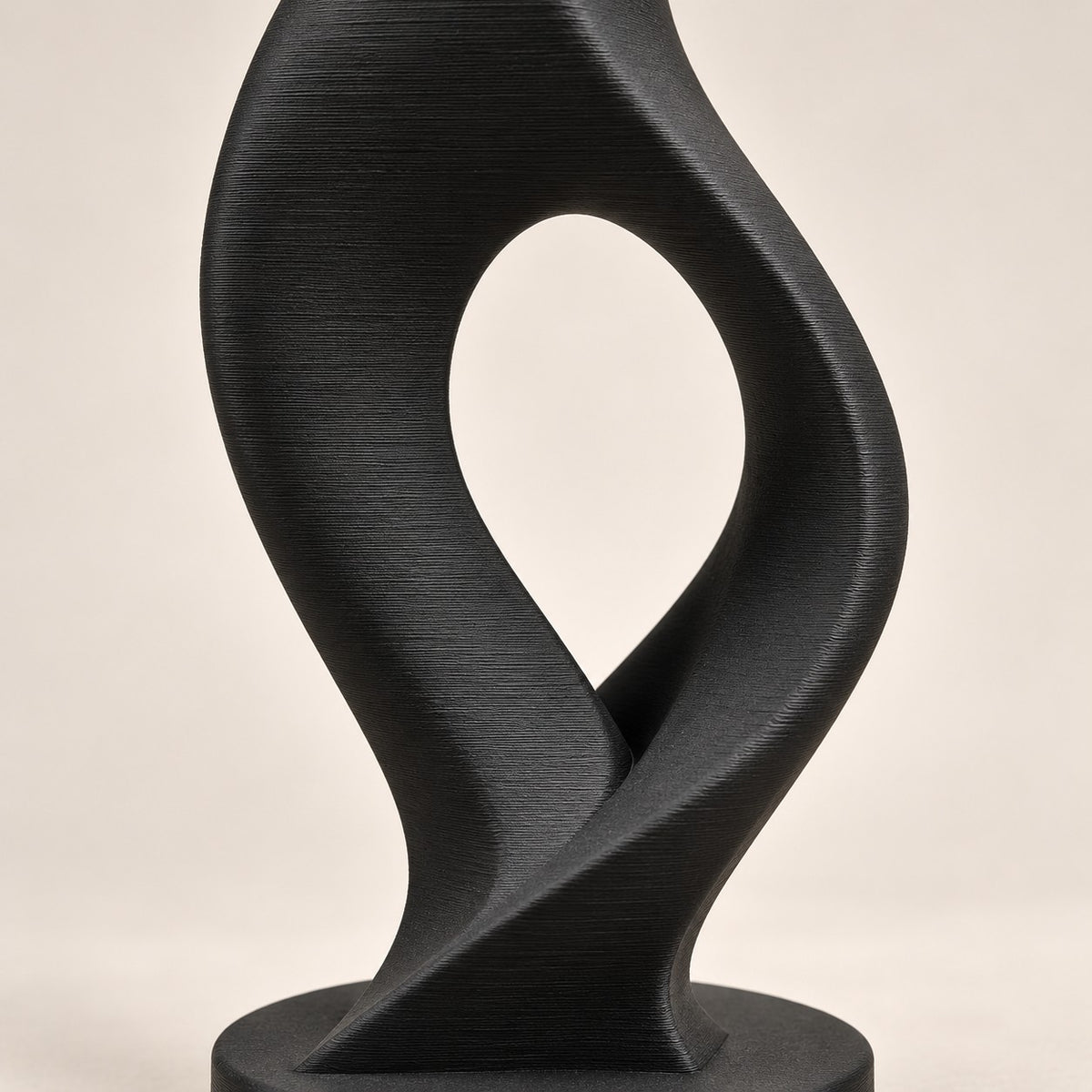 Flame Sculpture | Modern Abstract 3D Printed Twisted Flame Statue | Minimalist Shelf Decor