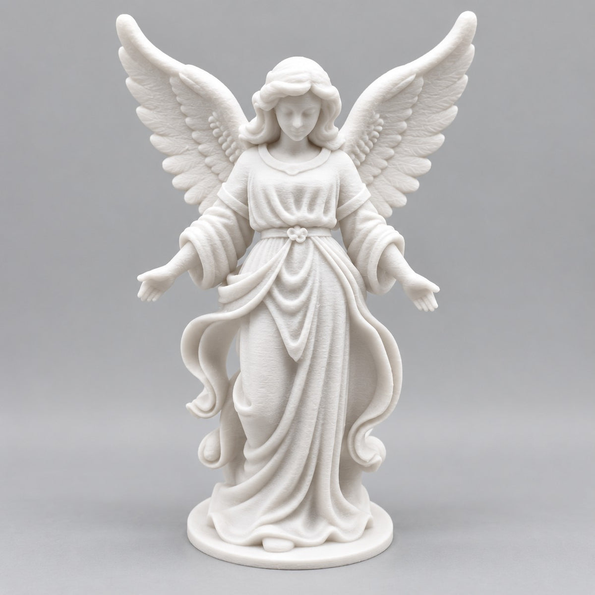 Angel Sculpture | 3D Printed Guardian Angel Statue with Open Arms | Memorial & Sympathy Gift