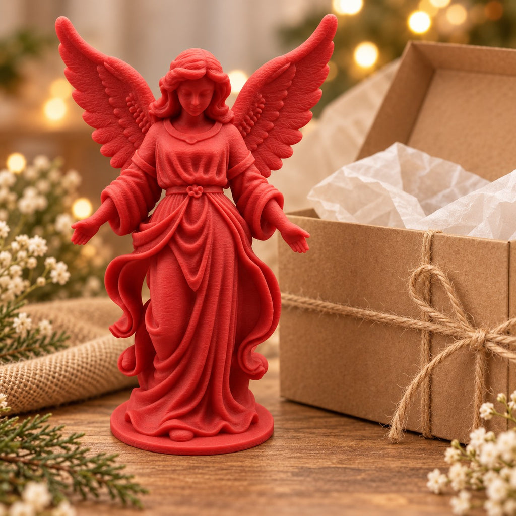 Angel Sculpture | 3D Printed Guardian Angel Statue with Open Arms | Memorial & Sympathy Gift