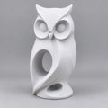 Owl Sculpture | Modern Abstract 3D Printed Owl Statue | Woodland Shelf & Desk Decor