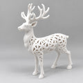 Filigree Reindeer Sculpture | 3D Printed Geometric Cut-Out Deer Statue | Christmas & Cabin Decor