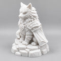 Armoured Cat Warrior Statue | 3D Printed Knight Cat Figurine | Fantasy Cat Lover Gift