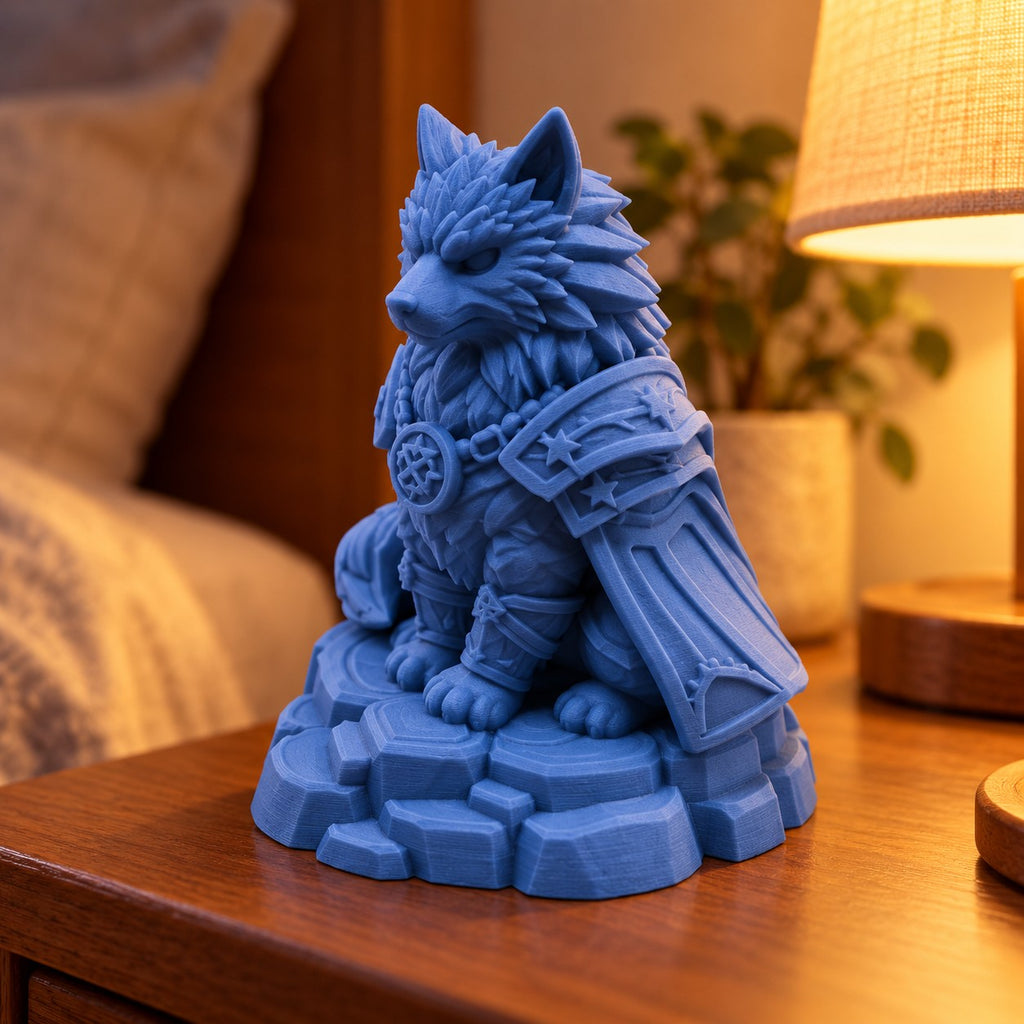 Armoured Cat Warrior Statue | 3D Printed Knight Cat Figurine | Fantasy Cat Lover Gift