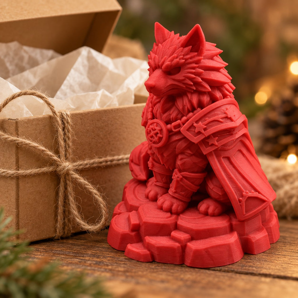 Armoured Cat Warrior Statue | 3D Printed Knight Cat Figurine | Fantasy Cat Lover Gift