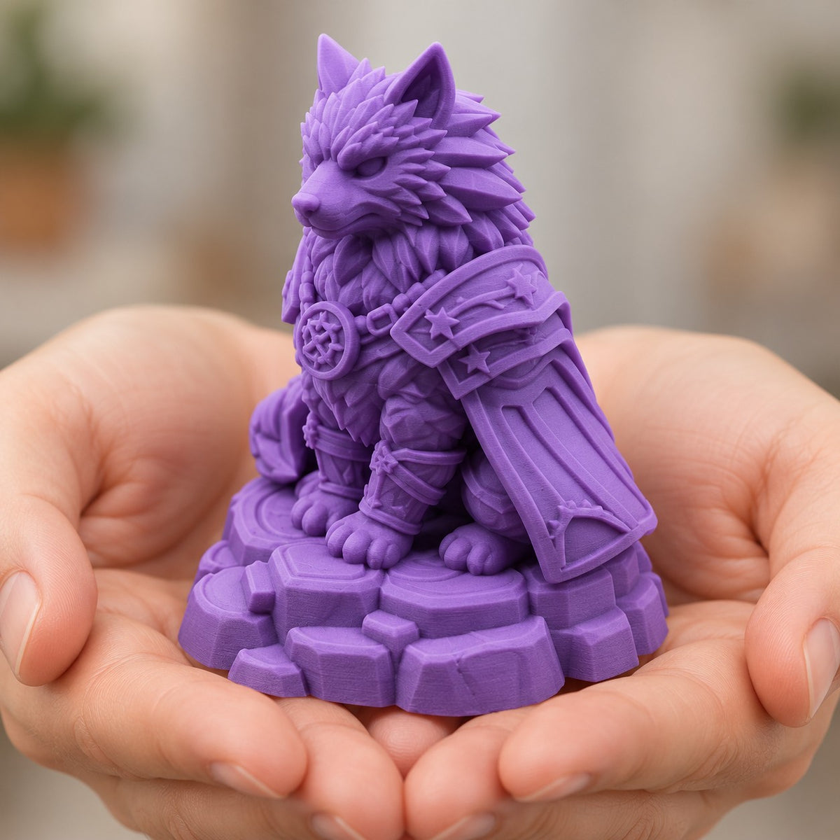 Armoured Cat Warrior Statue | 3D Printed Knight Cat Figurine | Fantasy Cat Lover Gift