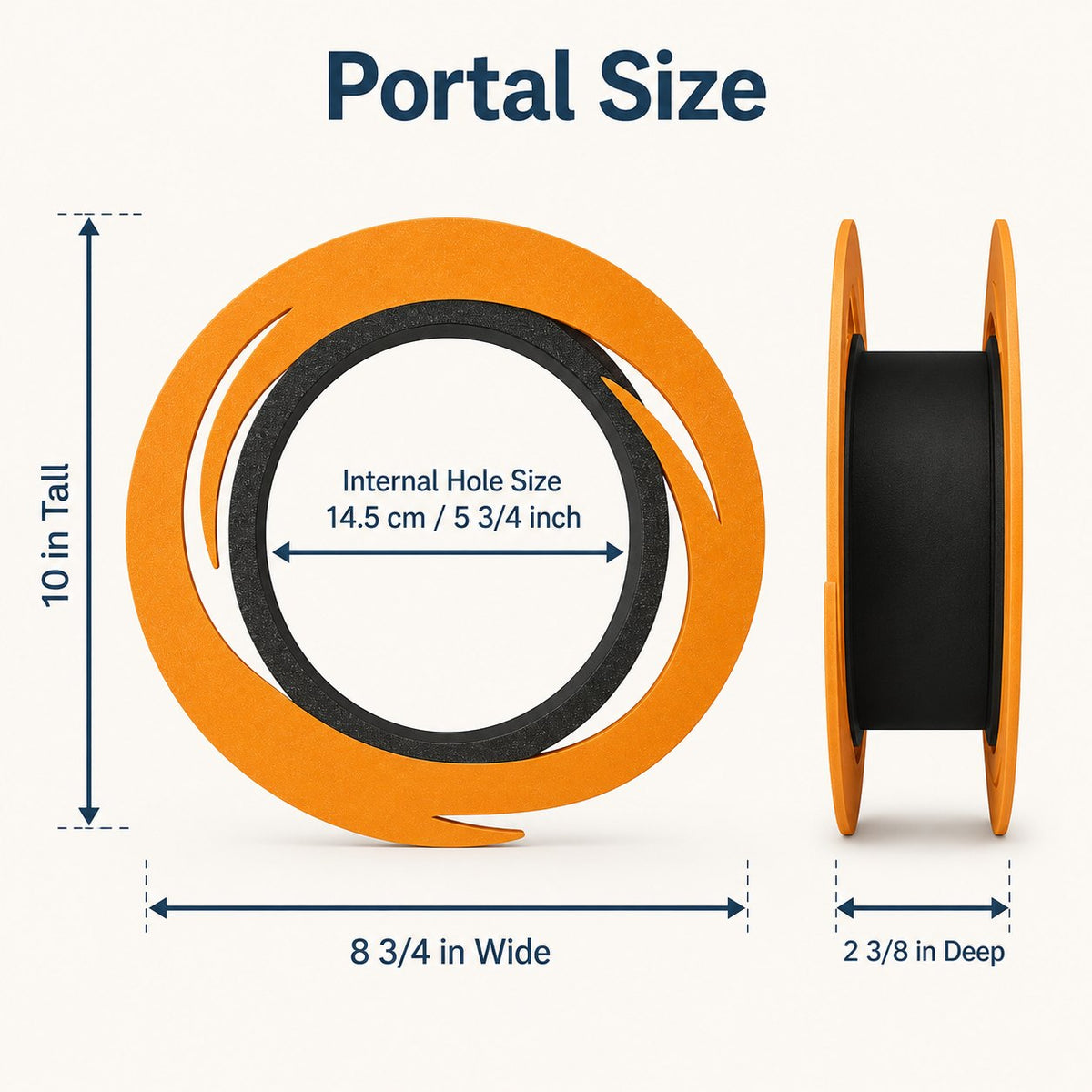 Orange and blue swirl cat portal, view 3 of 9