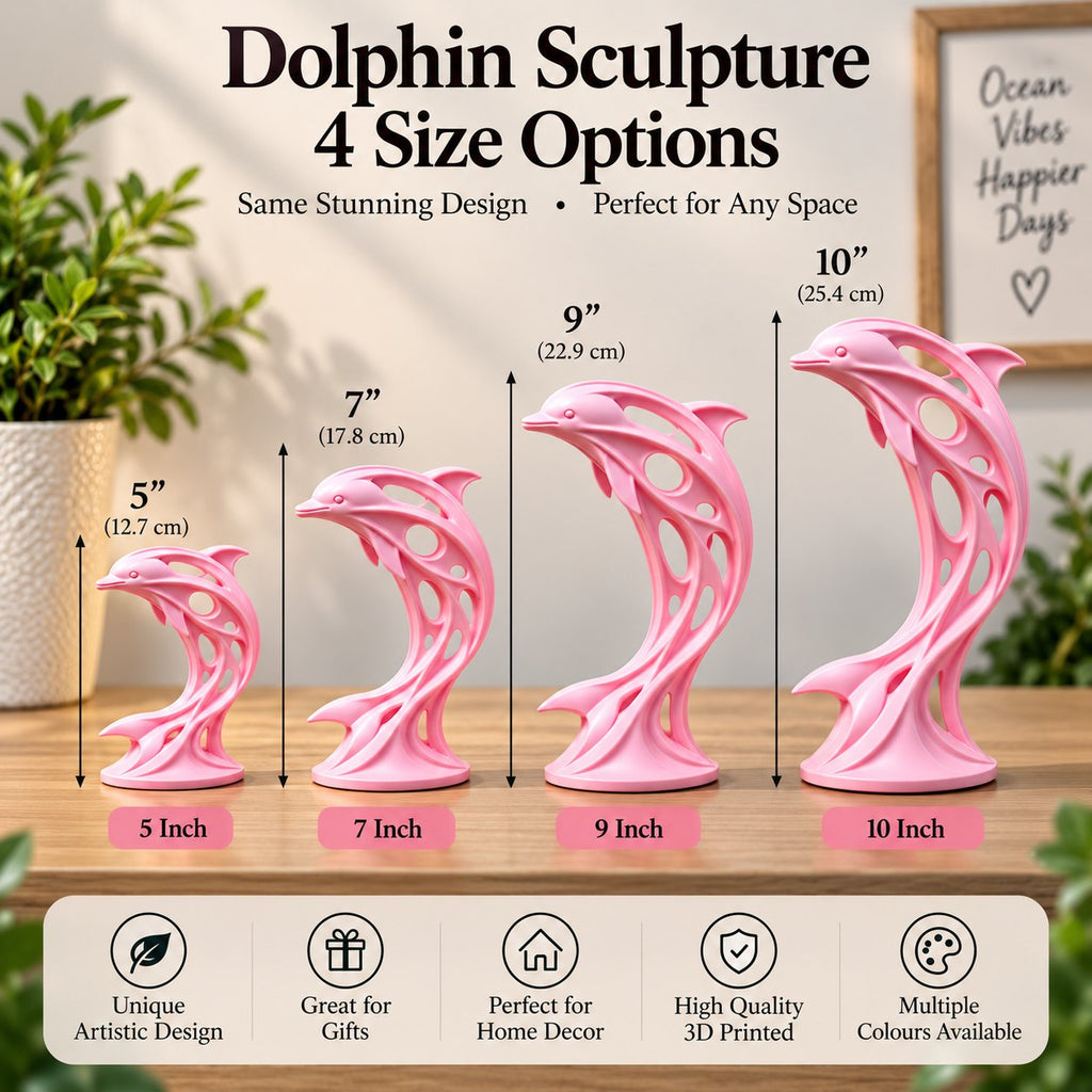 Modern abstract dolphin sculpture, view 11 of 11