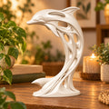 Modern abstract dolphin sculpture, view 6 of 11