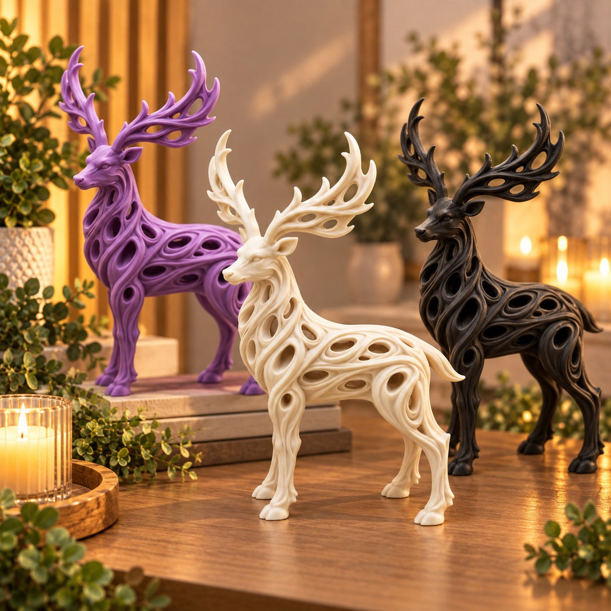 Modern abstract elk sculpture, view 10 of 11