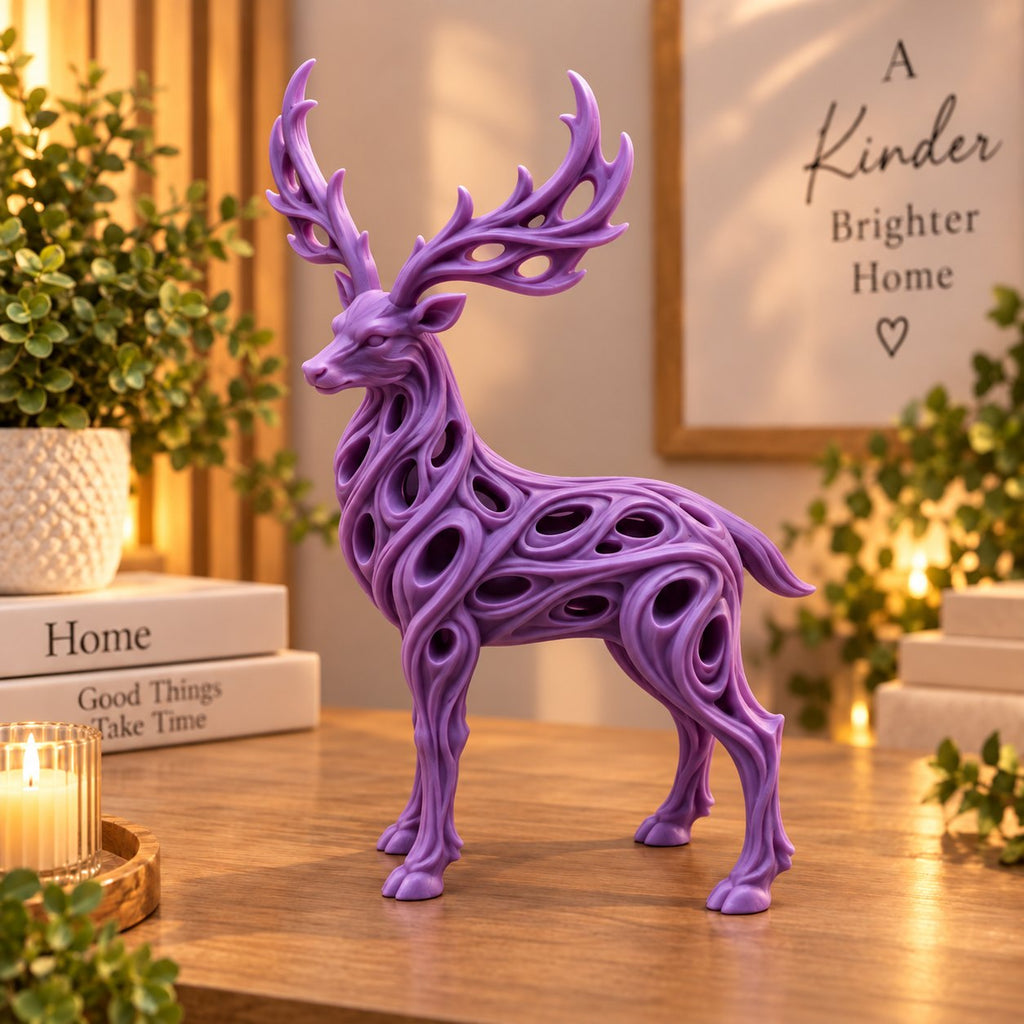 Modern abstract elk sculpture, view 6 of 11