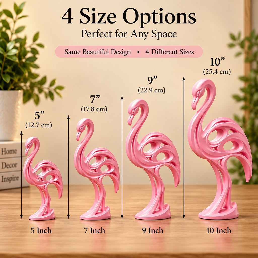 Modern abstract flamingo sculpture, view 11 of 11