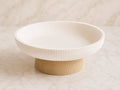 Ribbed pedestal fruit bowl, view 2 of 9